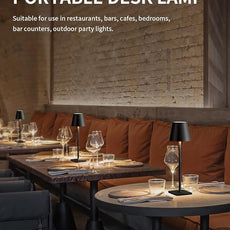 KDG Cordless Table Lamp, Portable LED Desk Lamp, 5000mAh Battery Operated, 3 Color Stepless Dimming Up, for Restaurant/Bedroom/Bars/Outdoor Party/Camping/Coffee Shop Atmosphere Night Light(Black)