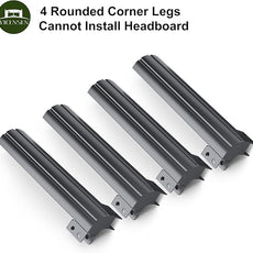 6 Inch Full Bed Frame Low Profile No Box Spring Needed, Heavy Duty Full Size Metal Platform Bed Frame with Rounded Corner Legs, Easy Assembly, Noise Free, Black