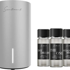 Scentiment Mini V2 LE Diffuser Discovery Kit Limited Edition – Smart Portable Cold-Air Diffuser with Wi-Fi & Touch Controls, Long Battery Life – Includes 3 Luxury Oils (20ml) - Silver