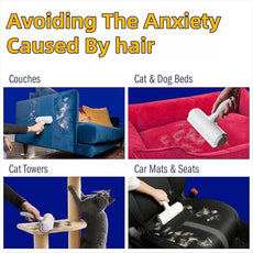 Roller Pet Hair Removal Tool，Reusable Lint Roller - Cat and Dog Hair Remover for Furniture，Dog Brush for Shedding，Portable Multi-Surface Fur Removal Tool (Sofas,Carpets,Clothing,Bed Sheet)