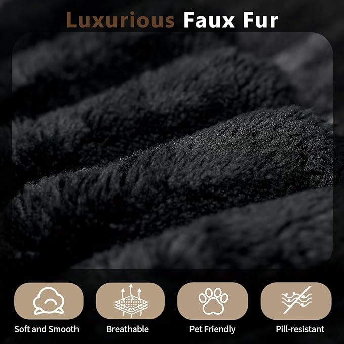 139.4" Modular Sectional Sofa Couch, Oversized U-Shaped Minimalist Couches with 2 Ottomans Chaise and 2 Middle Seats, Modern Deep Seat Cloud Plush Corduroy Sofas Set for Living Room, 8 Seater, Black