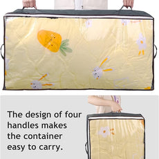 90L Under Bed Storage Containers, Large Capacity Underbed Storage Bags Organizer, Thick Fabric Storage Bins with Clear Window and Reinforced Handles for Blanket Comforter Bedding Clothes, 8 Pack