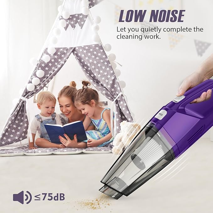 Handheld Vacuum Cordless — 3-in-1 Hand Held Vacuum Rechargeable with 8000Pa Powerful Suction, 1.7 Lbs Lightweight Handheld Vac, 30-Mins Quick Dust Removal for Car, Kitchen & Home