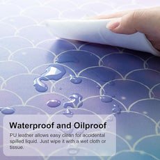 QIYI Large Desk Pad, Colorful Mouse Pad Desktop Decor, Waterproof PU Leather Desk Cover Protector, Desk Accessories for Office Home Work Writing Gaming 31.5