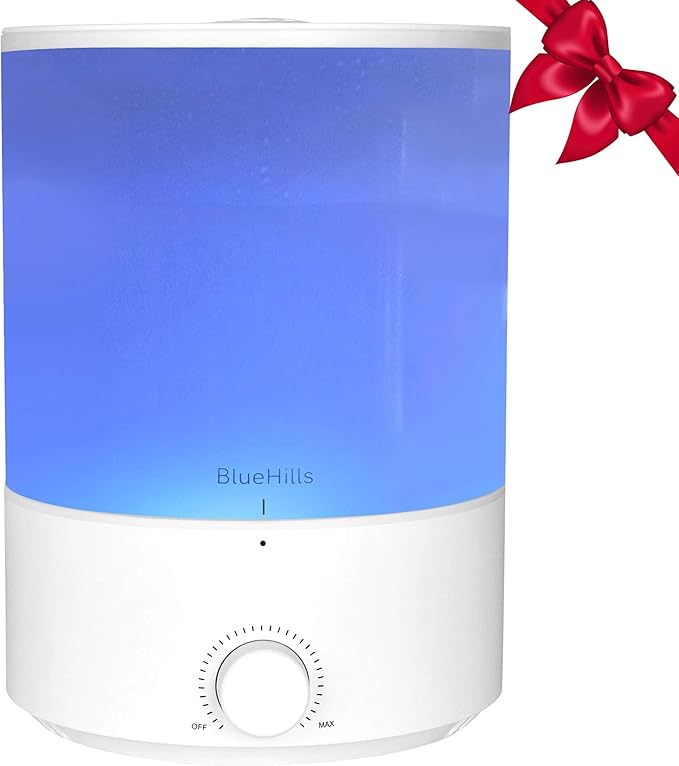 BlueHills Premium 4000 ml XL Essential Oil Diffuser 4L 4 Liter 70 Hour Run Humidifier Aromatherapy 1 Gallon Big Capacity High Mist Output for Large Room Home Mood Lights Long Run Diffuser White E401
