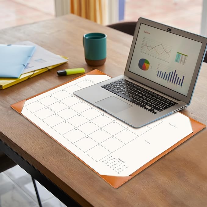 Desk Calendar 2026-2027 with Desk Mat – 22" x 17" Large Desk Pad Calendar Runs from January 2026 to June 2027, Office Supplies Desktop Monthly Calendar for Home & Office