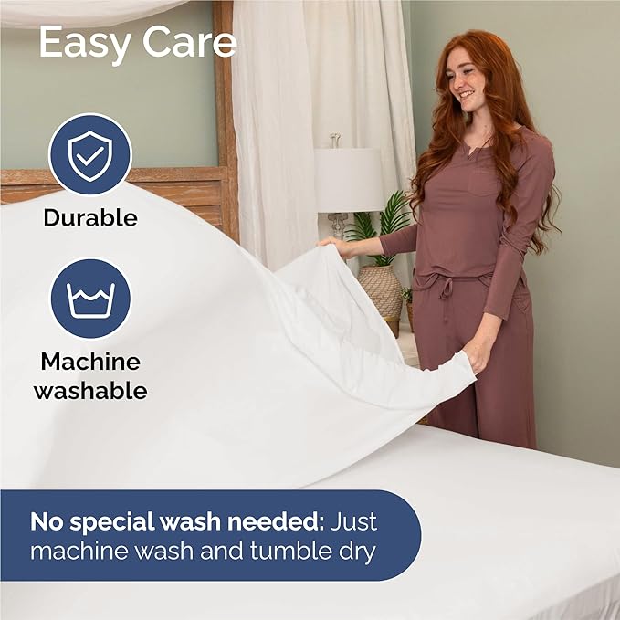 King 6 Piece Sheet Set - Cooling & Breathable Bed Sheets - Hotel Luxury Bed Sheets for Women, Men, Kids & Teens - Sheets w/Deep Pockets & Easy Fit - Soft & Wrinkle Free - King Antique White Sheets