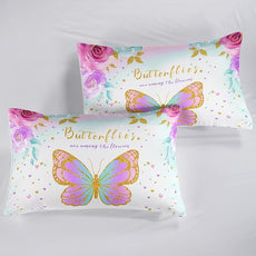 CVHOUSE Butterfly Bedding Set - King Size Comforter Set with 1 Comforter and 2 Pillow Cases - 3 Piece