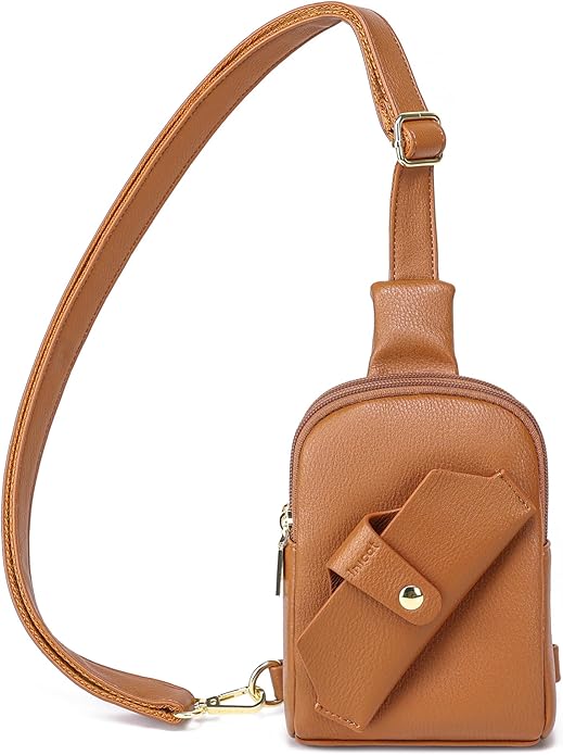 INICAT Travel Small Crossbody Sling Bags Women Cross Body Purses Passport Holder Vegan Leather Fanny Packs Birthday Gifts