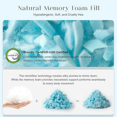 Phantoscope Memory Foam Pillows for Sleeping, Shredded Memory Foam Cooling Pillows Queen Size 2 Pack - Adjustable Bed Pillows for Hot Sleepers, Firm Pillow for Neck Shoulder Pain, Queen