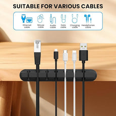 AhaStyle Cable Clips, 3 Pack Cord Holders Cable Organizer Self Adhesive Cord Keeper for Desktop Organizing USB Cable/Nightstand Power Cord/Mouse Cable/Wire PC/Cord Clips for Home Office and Car