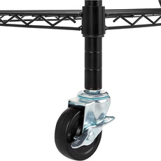 Amazon Basics 5-Shelf Adjustable, Heavy Duty Storage Shelving Unit on 4'' Wheel Casters, Metal Organizer Wire Rack, 30