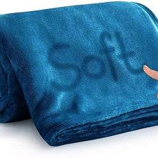 IR Imperial Rooms Fleece Blanket Twin Size 60 x 80 Inches - Super Soft Fluffy Throw Blanket for Sofa and Bed - Warm and Cozy Lightweight 400 GSM Microfiber Bed Throws Blankets (Twin, Teal)