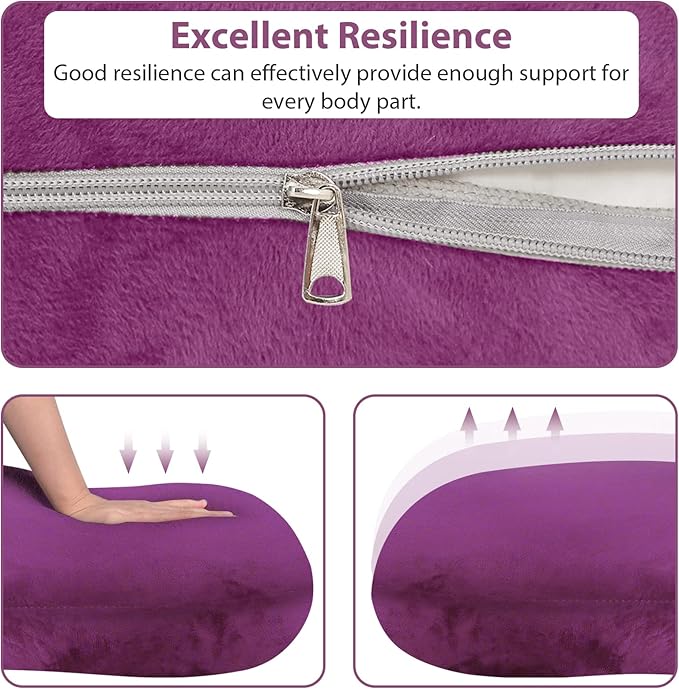 BATTOP Pregnancy Pillows for Sleeping,Maternity Body Pillow with Washable Cover,New Mom Gifts for Women,Support for Back,HIPS,Legs,Belly for Pregnant Women(Dark Purple)