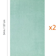 Amazon Basics 100% Cotton Quick-Dry Lightweight Bath Towel, 2 Count, Seafoam Green, 12 Pack