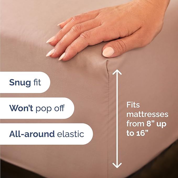 Twin 4 Piece Sheet Set - Cooling & Breathable Bed Sheets - Hotel Luxury Bed Sheets for Women, Men, Kids & Teens - Comfy Bedding with Deep Pockets & Easy Fit - Soft and Wrinkle Free - Twin Mauve Sheets