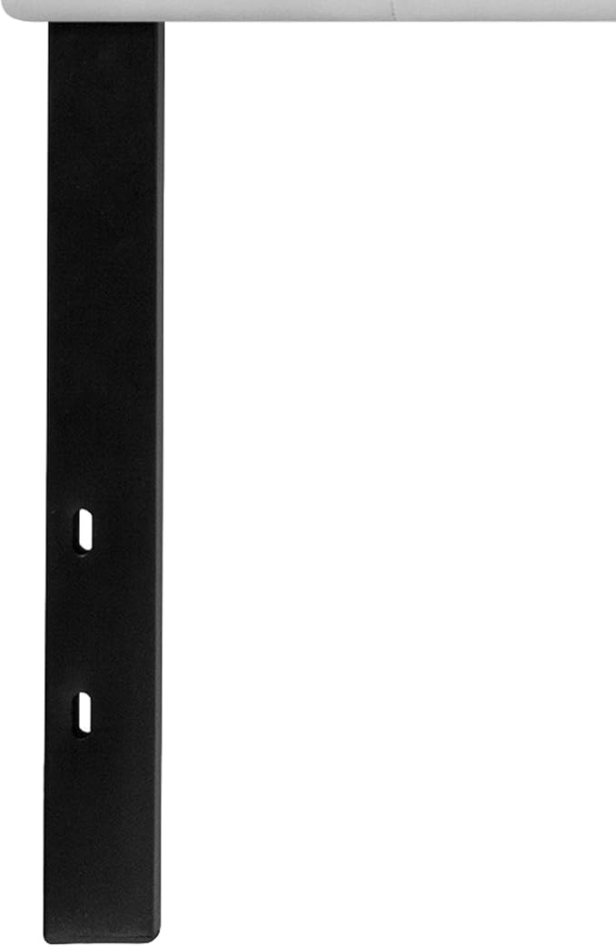 EMMA + OLIVER Tufted Upholstered King Size Headboard in White Fabric