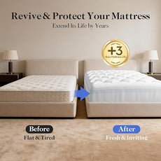 OhGeni Cooling 4 lnch Queen Size Dual Layer Mattress Topper, 2 Inch Gel Memory Foam, 2 Inch Soft Pillow Top Pad, Guest Bedroom Essentials Mattresses Cover, Extra Comfortable Sleep and Back Pain Relief