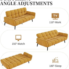 Futon Sofa Bed, Convertible 77