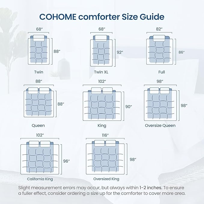 COHOME Quilted Full Size Comforter - All-Season Down Alternative Duvet Insert - Luxury Hotel Winter Warm Black Comforter with Anti-Clump Tech & 8 Tabs- Reversible - Gift for Women & Men （82"x86"）
