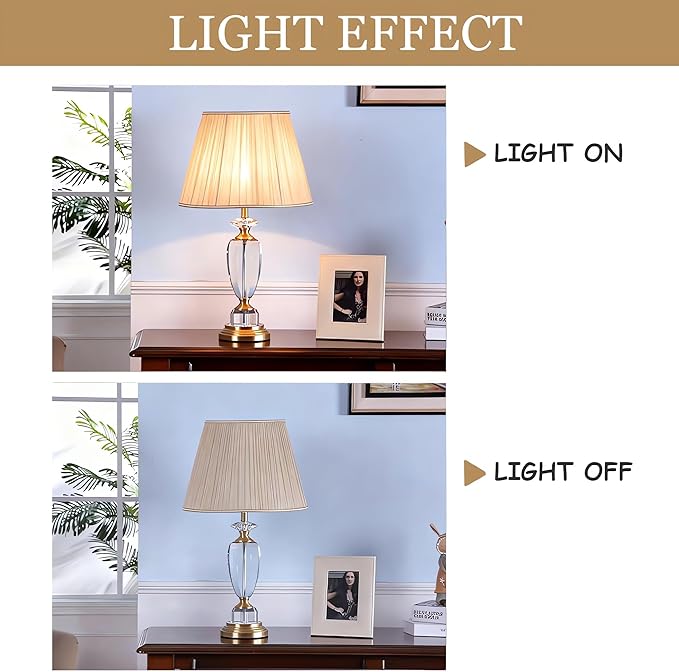 European Crystal Table Lamp Romantic Nightstand Light Bedroom Bedside Living Room Dorm Decor Accent Lighting for Home Interior