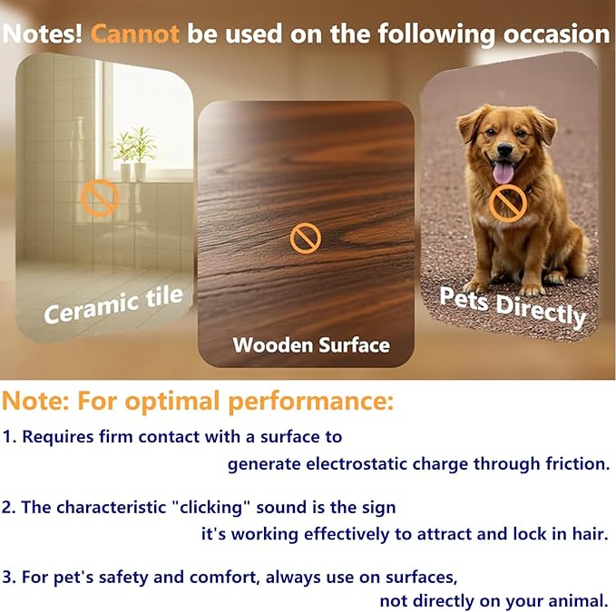 Pawsome Pets Pet Hair Remover Gift Set Reusable Lint Roller Cat and Dog Hair Remover for Furniture, Couch, Carpet, Clothing and Bedding - Portable, Multi-Surface Fur Removal Tool