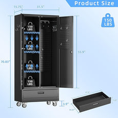 SUXXAN Broom Closet with Wheels 71