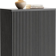 Fluted Buffet Cabinet Sideboard with Storage,Wooden Credenza with 2 Doors&Adjustable Shelve, Modern Accent Cabinets Coffee Bar Bookcase for Living Room,Kitchen Dining Room Entryway 15