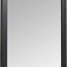 Amazon Basics Rectangular Wall Mount Mirror, Standard Trim, Black, 20