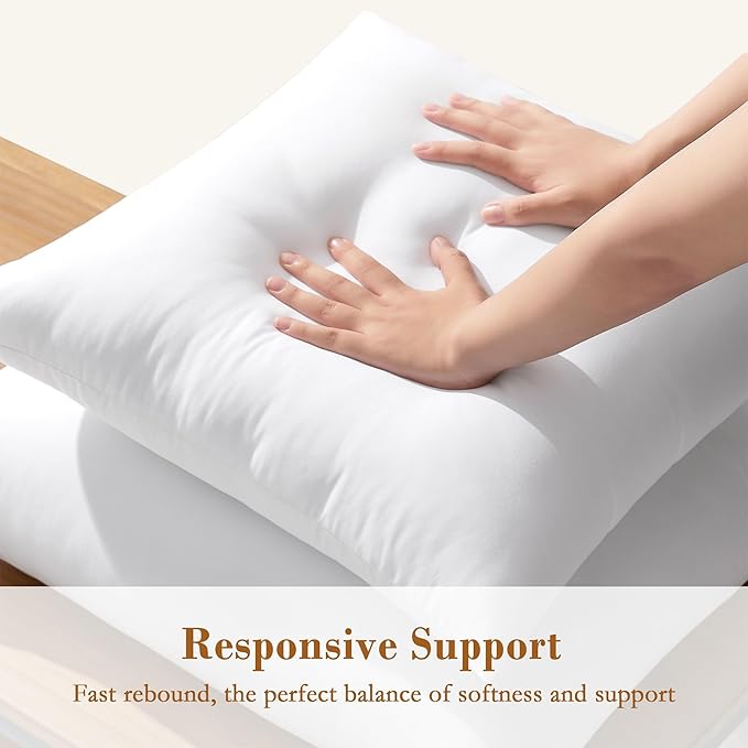 puredown® 22x22 Pillow Inserts, 2 Pack Down Alternative Square Form Sham Stuffer, Fluffy Soft Decorative Pillows for Couch, Sofa, Bed and Home Decor