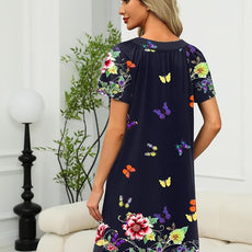 Ekouaer Women Robe Zipper Front Mumu Duster Robes Zip Up Housecoat Soft Sleepwear with Pockets