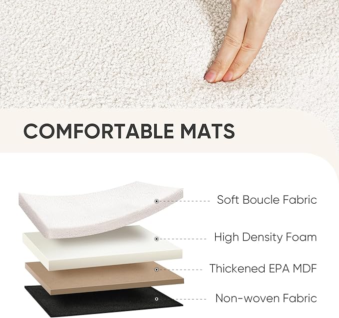 PINPLUS Storage Ottoman Cube Square Shaped Ottomans with Storage Foot Stool Footrest for Lving Room Boucle Ottoman Seat for Dorm Room,Faux Teddy Fur, White,11.8"x11.8"x11.8"