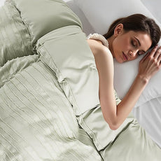 NEXHOME PRO Twin Duvet Cover, Blue 2 Pieces Boho Tufted Twin Size Duvet Cover Set, Soft and Lightweight Microfiber Comforter Cover Set for All Season (Sage Green,66 x 90)-No Comforter