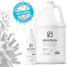 BRIOTECH Sanitizer Disinfectant Hypochlorous Spray, Kill 99.99% of Viruses & Bacteria, Control Mold, Eliminate Odor, Gentle for Nursery & Play Rooms, Food Contact Surface Sanitizer, 4 fl oz (2 Pack)