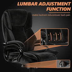 500lbs Fabric Big and Tall Office Chair,500lbs Heavy Duty Office Chair for Heavy People, High Back Executive Computer Chair with Adjustable Lumbar Support, Dual Rubber Wheel
