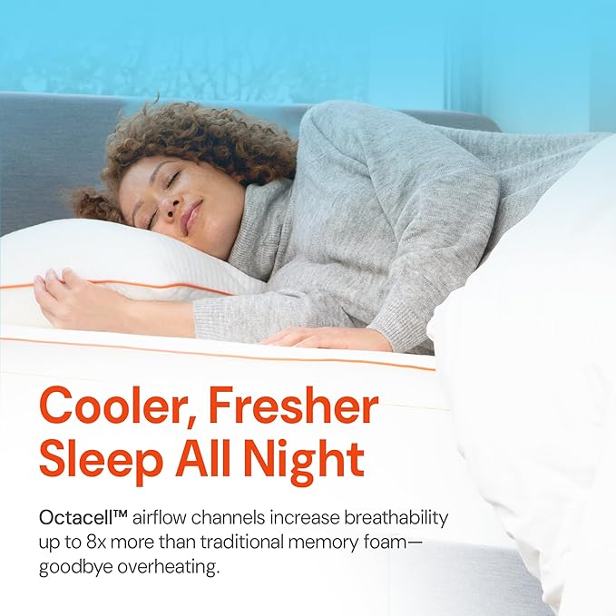 Dormeo The Essentials Mattress Topper, Queen, 2-Inch with Octacell Technology, Plush Comfort, Breathable, Cooling Foam Mattress