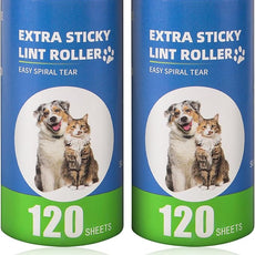 Extra Sticky Lint Roller Refills 2 Pack (240 Sheets) fit 3.8