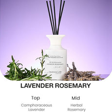M&SENSE Reed Diffuser Set, 10.14 fl oz Large Reed Diffuser, Lavender Rosemary Scented with Natural Essential Oils, Long Lasting with 7 Sticks, Non-Toxic Home Fragrance Reed Diffuser for Bedroom