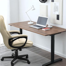 Furmax Office Executive Chair High Back Adjustable Managerial Home Desk Chair,Swivel Computer PU Leather Chair with Lumbar Support (Khaki)