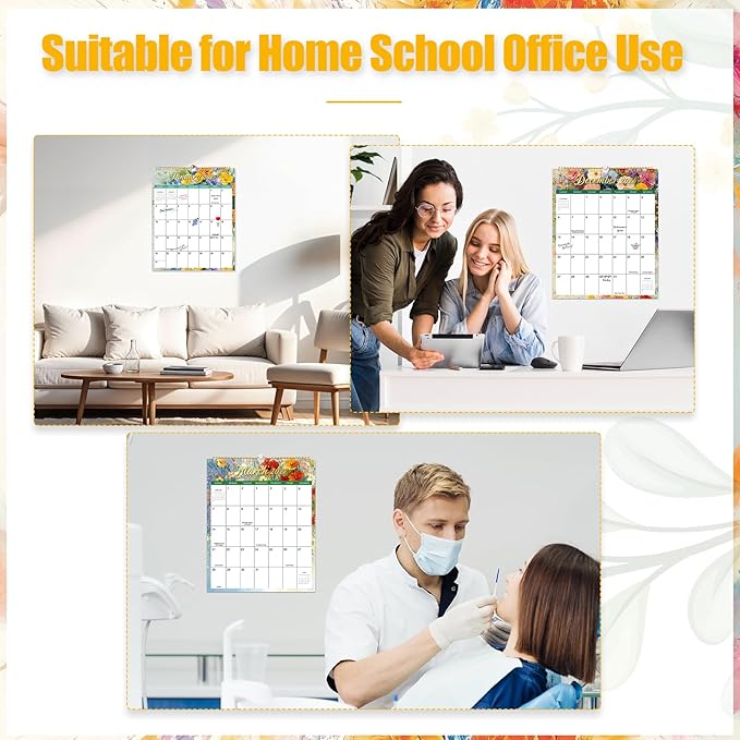 Wall Calendar 2026-2027, 18 Month Calendar from January 2026 to June 2027 14.5" x 11.8" Large Desk Calendar with Twin-Wire Binding for Home Office Planning Personal Organisers, Oil Painting Style