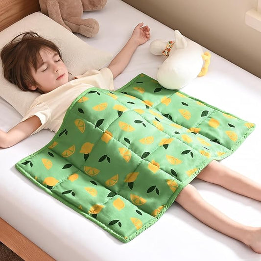 anfie Weighted Lap Pad 2 Pounds, Weighted Blanket (30"*40") Cooling Blanket for Sleeping,Weighted Throw Blanket for Travel Indoor Outdoor (Lime Green)