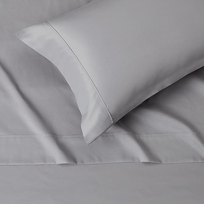 Amazon Basics Lightweight Super Soft Easy Care Comfortable Microfiber 3 Piece Bed Sheet Set With 14-inch Deep Pockets, Twin XL, Dark Gray, Solid AmazonBasics