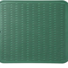 Silicone Dish Drying Mat for Multiple Usage,Easy clean,Eco-friendly,Heat-resistant Silicone Mat for Kitchen Counter or Sink,Refrigerator or Drawer Liner Green XL 18 inches x 16 inches
