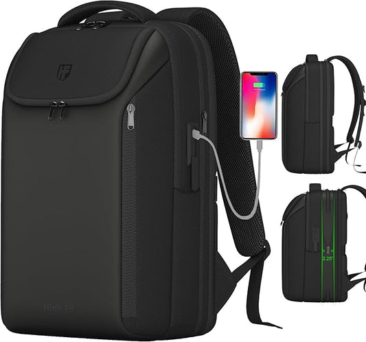 Expandable Travel Backpack, Business Laptop Backpack,TSA-Flight Approved Backpack with USB Charging Port fit 17.3 Inch Laptop for Men Women
