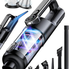 Cordless Handheld Vacuum Cleaner, 2-in-1 Vacuum & Blower, 36000Pa Suction Brushless Motor, Car Vacuum with LED Light, Lightweight, Portable for Car, Home, Office and Outdoor Use