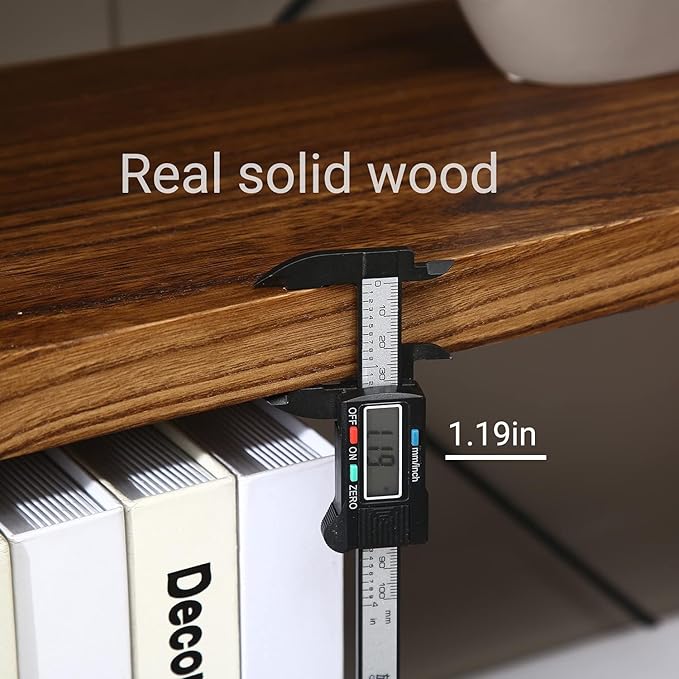 5 Tier Bookcase, Solid Wood Bookshelf Rustic Vintage Industrial Etagere Bookcase, Metal and Wood Free Vintage Bookshelf, Retro Brown (5-Tiers)