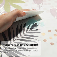 QIYI Large Mouse Pad, Exotic Pattern Desk Mat for Desktop, Women Girls Office Décor Desk Accessories, PU Leather Waterproof Gaming Mousepad, Tropical Plants Gold Desk Pad Computer Mat, 31.5