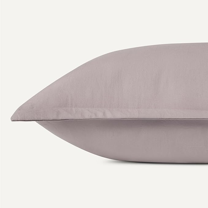 Amazon Basics Brushed Microfiber Comforter Set, Extra Soft with Natural Texture, 2-Piece, Twin/Twin XL, Purple