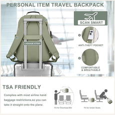 Laptop Backpack for Women Bookbag: 17 inch Work School Backpacks with Pouch Pocket for Large Capacity Cup & USB Charger College Book Bag Travel Business Nurse Teacher Bookbags Anti-theft Back Pack