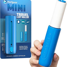 PetLovers Mini Lint Roller Travel Size 50 Sheets – Compact pet Hair Remover for Dog and cat Fur. Lightweight Design Ideal for Clothes Furniture and car. Perfect for Quick and Easy on The go Cleaning